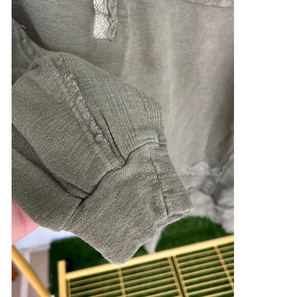 NWT Anthropology by Caite Nikola Tunic Olive Color Size XL Raw Hems - Picture 9 of 14